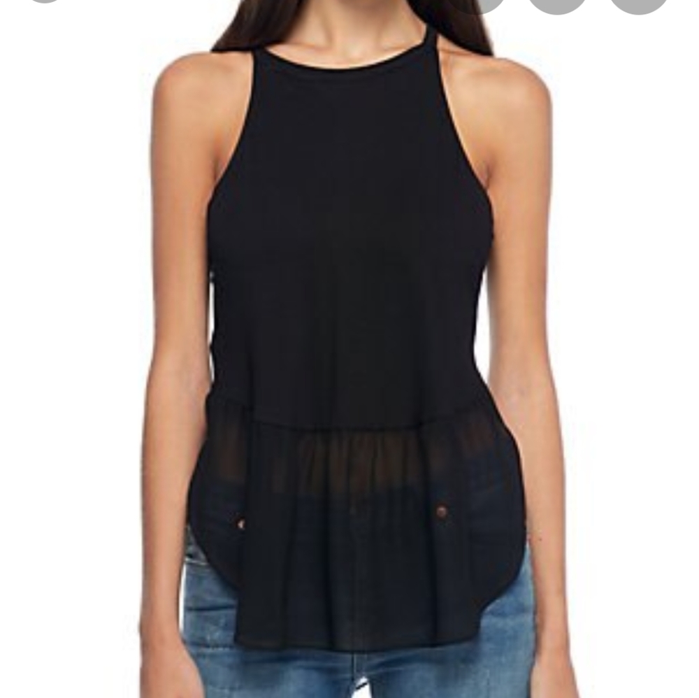 BCBGeneration mixed media sleeveless top